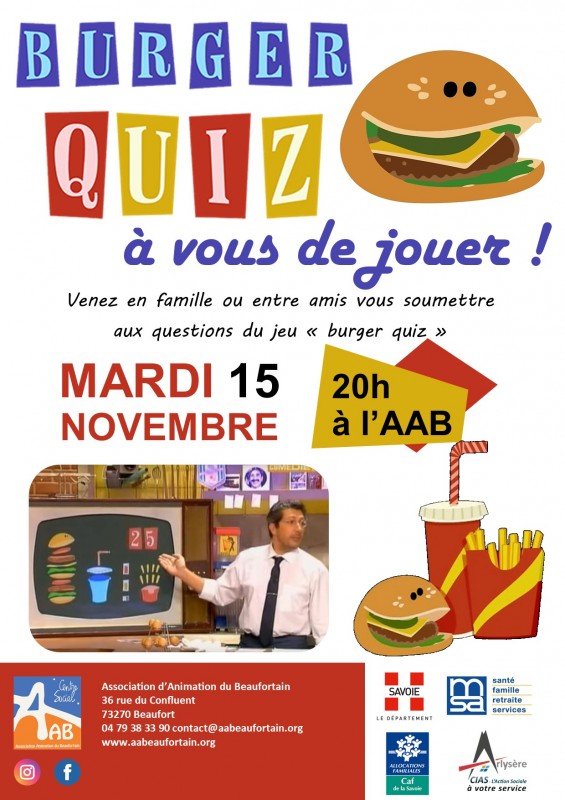 Beaufort - Burger Quiz : A vous de Jouer !